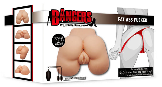 Masturbateur Réaliste Vibrant FAT ASS 2 Entrées