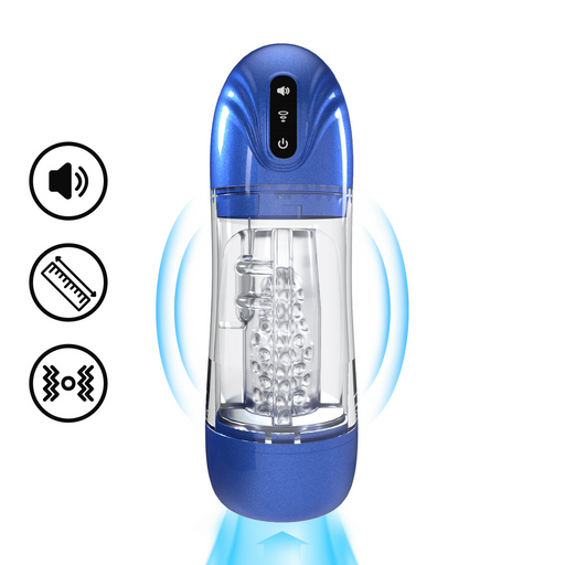 Masturbateur Sonicpull Vibrations et Succion Bleu