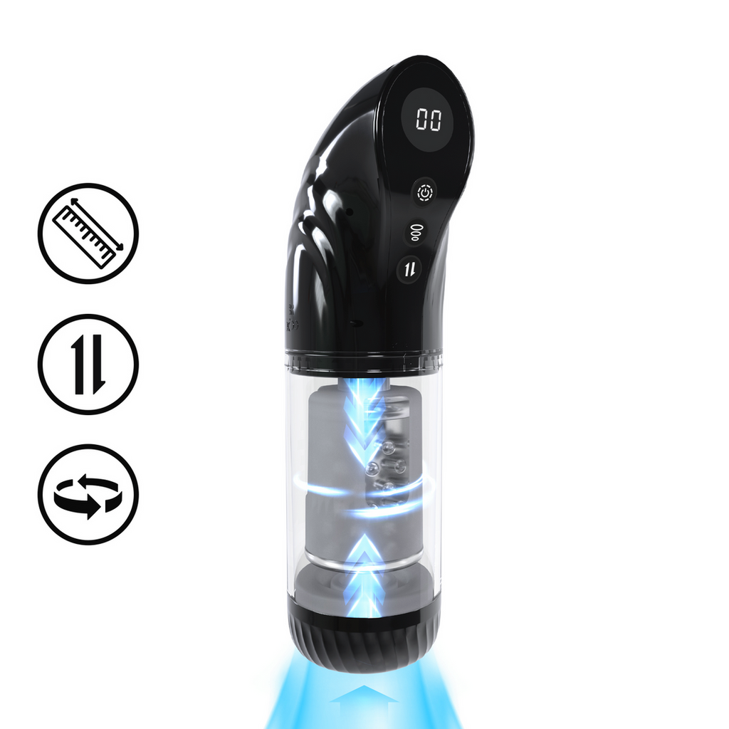 Masturbateur Strokemate Rotation et Va-et-vient Noir