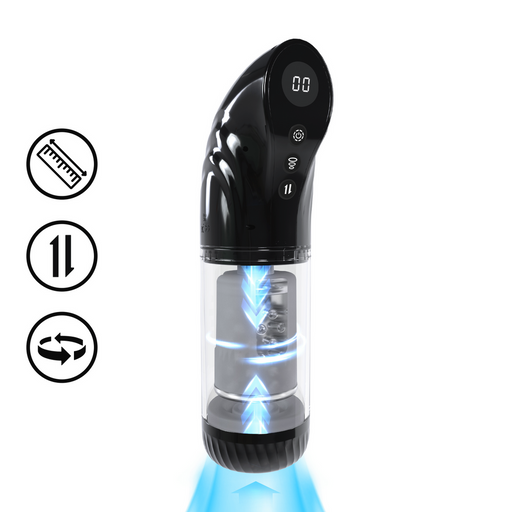 Masturbateur Strokemate Rotation et Va-et-vient Noir