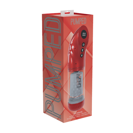 Masturbateur Strokemate Rotation et Va-et-Vient Rouge