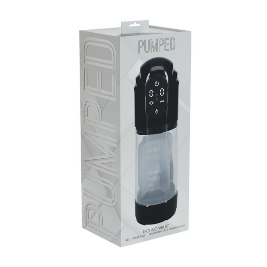 Masturbateur TechnoThrust Vibration et Succion Noir