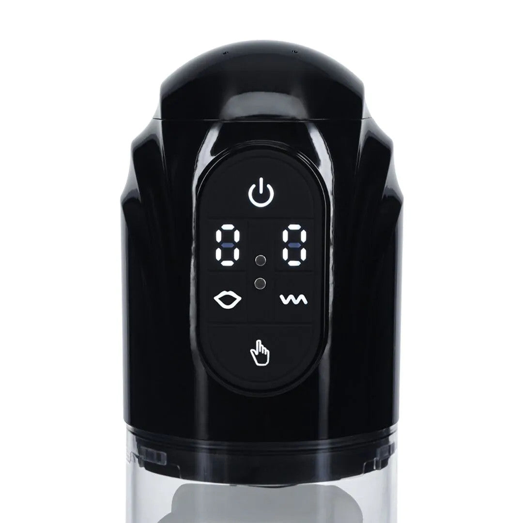 Masturbateur TechnoThrust Vibration et Succion Noir