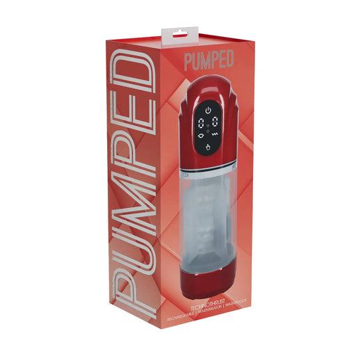 Masturbateur TechnoThrust Vibrations et Succion Rouge