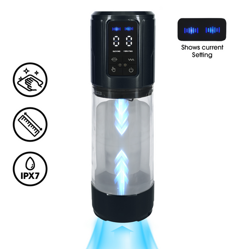 Masturbateur Ultralift Vibrations et Succion Noir