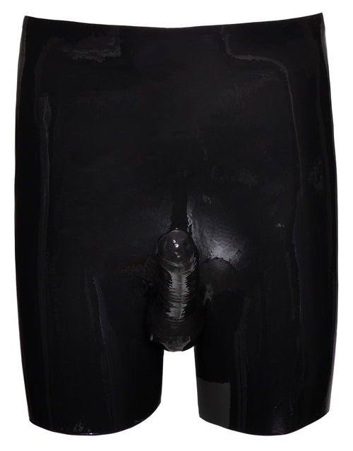 Boxer long en latex avec étuis pénien et anal