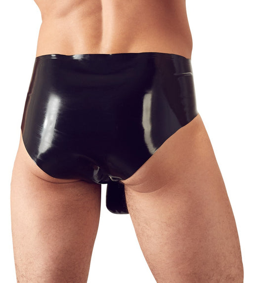Slip en latex avec étui pénien perlé