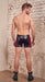 Boxer long VEGA Noir-Rouge