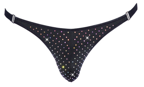 String avec strass brillants ARTEMIS Noir