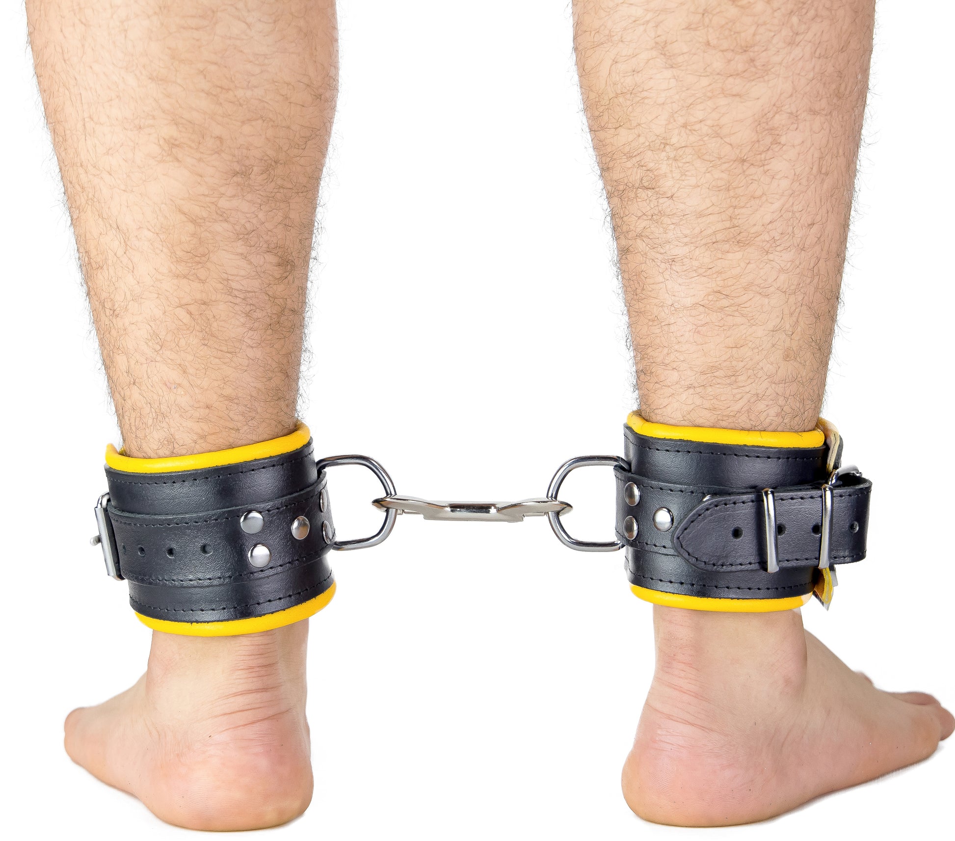 Menotte pour pied en cuir - rembourré - Noir/Jaune