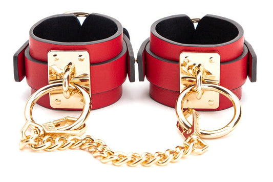 Menottes de poignets GOLDY CUFF Rouge-Noir
