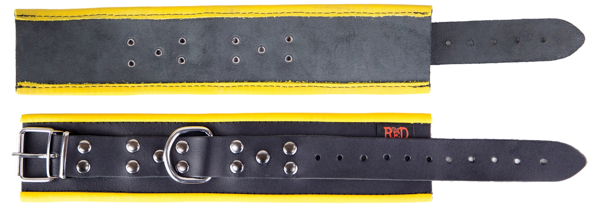 Menottes en cuir pour Chevilles Noir-Jaune