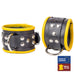 Menottes en cuir pour Chevilles Noir-Jaune