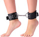 Menottes en cuir pour chevilles Noir