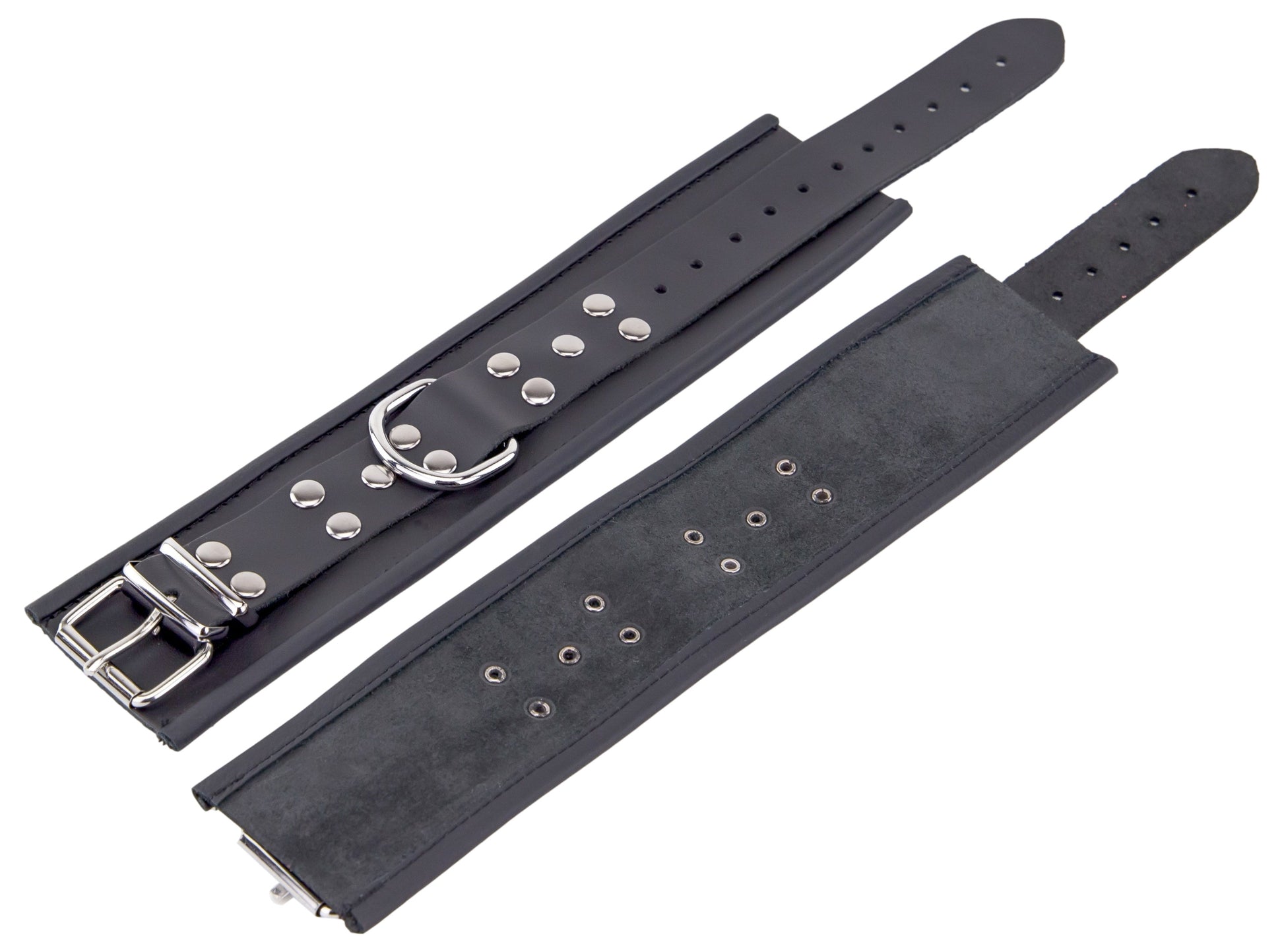 Menottes en cuir pour chevilles Noir