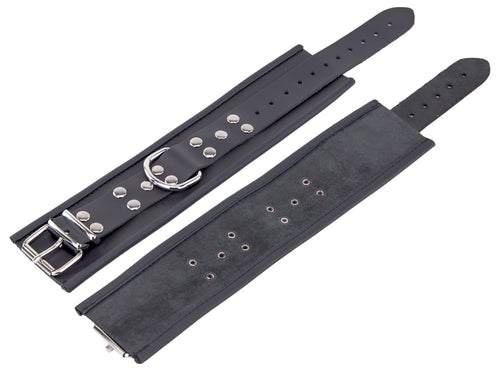 Menottes en cuir pour chevilles Noir