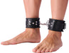 Menottes en cuir pour chevilles Noir