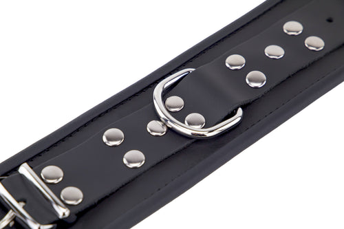 Menottes en cuir pour chevilles Noir