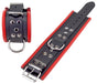 Menottes en cuir pour poignets Noir-Rouge
