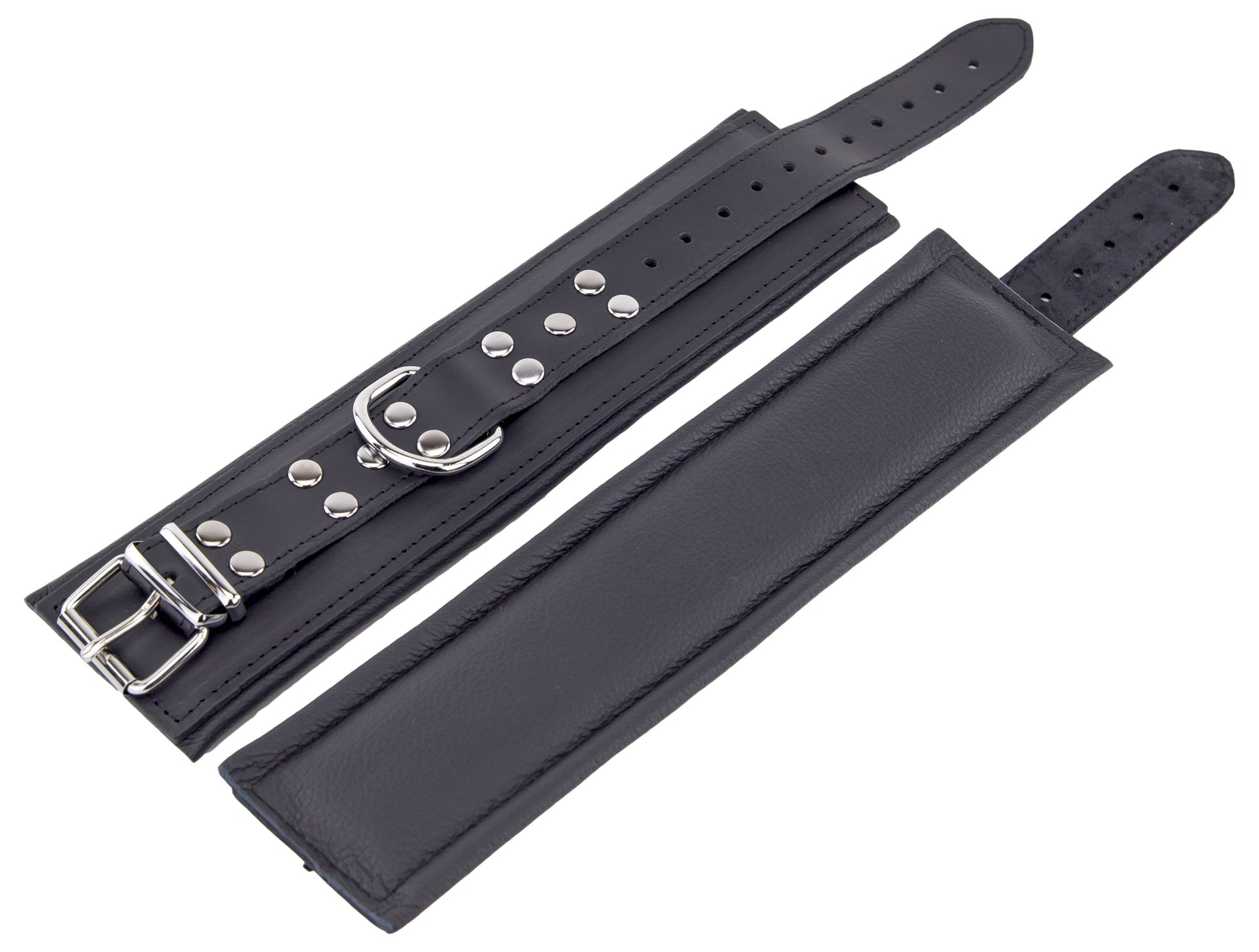 Menottes Rembourrées en cuir pour chevilles Noir