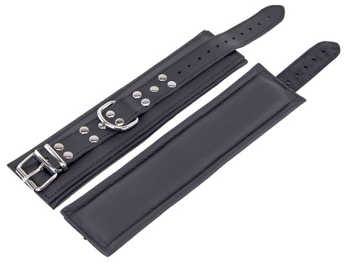 Menottes Rembourrées en cuir pour chevilles Noir