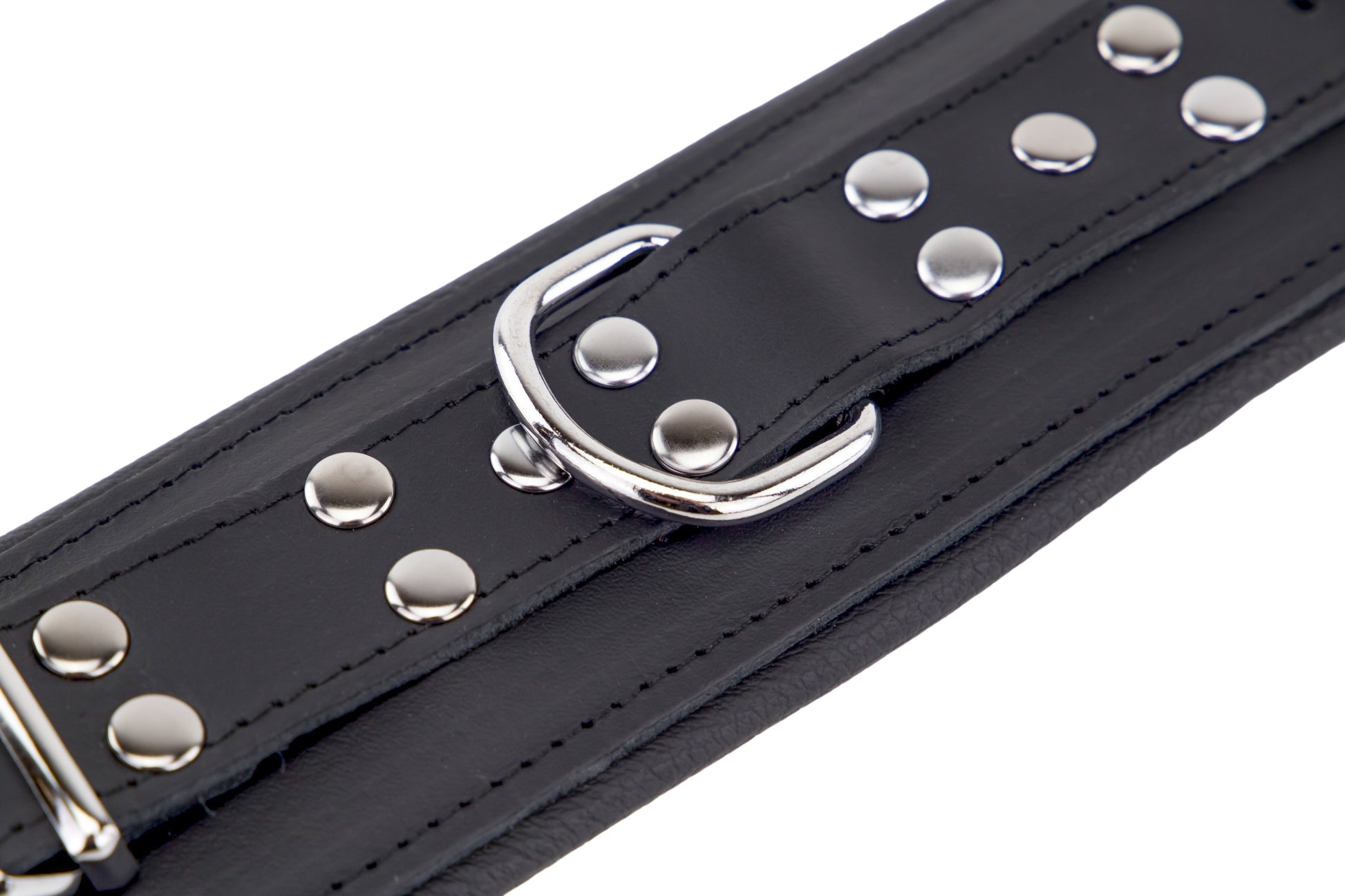 Menottes Rembourrées en cuir pour chevilles Noir