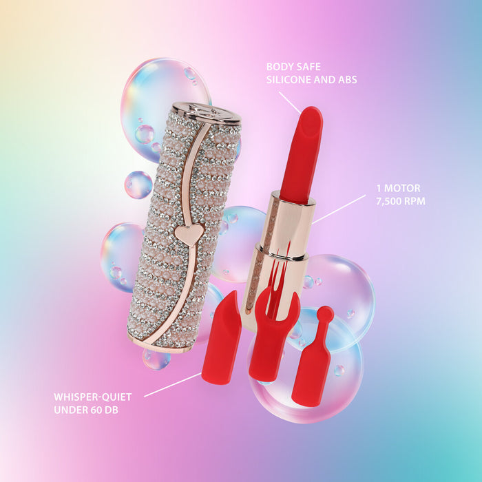 Mini Vibro 4 embouts Candy Rose