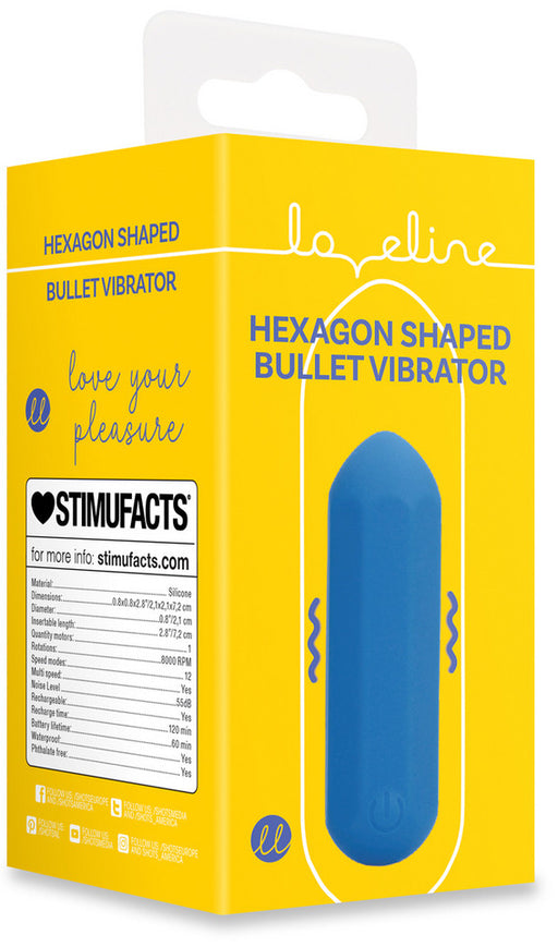 Mini-Vibro Jet Hexa 6 x 2.3cm Bleu