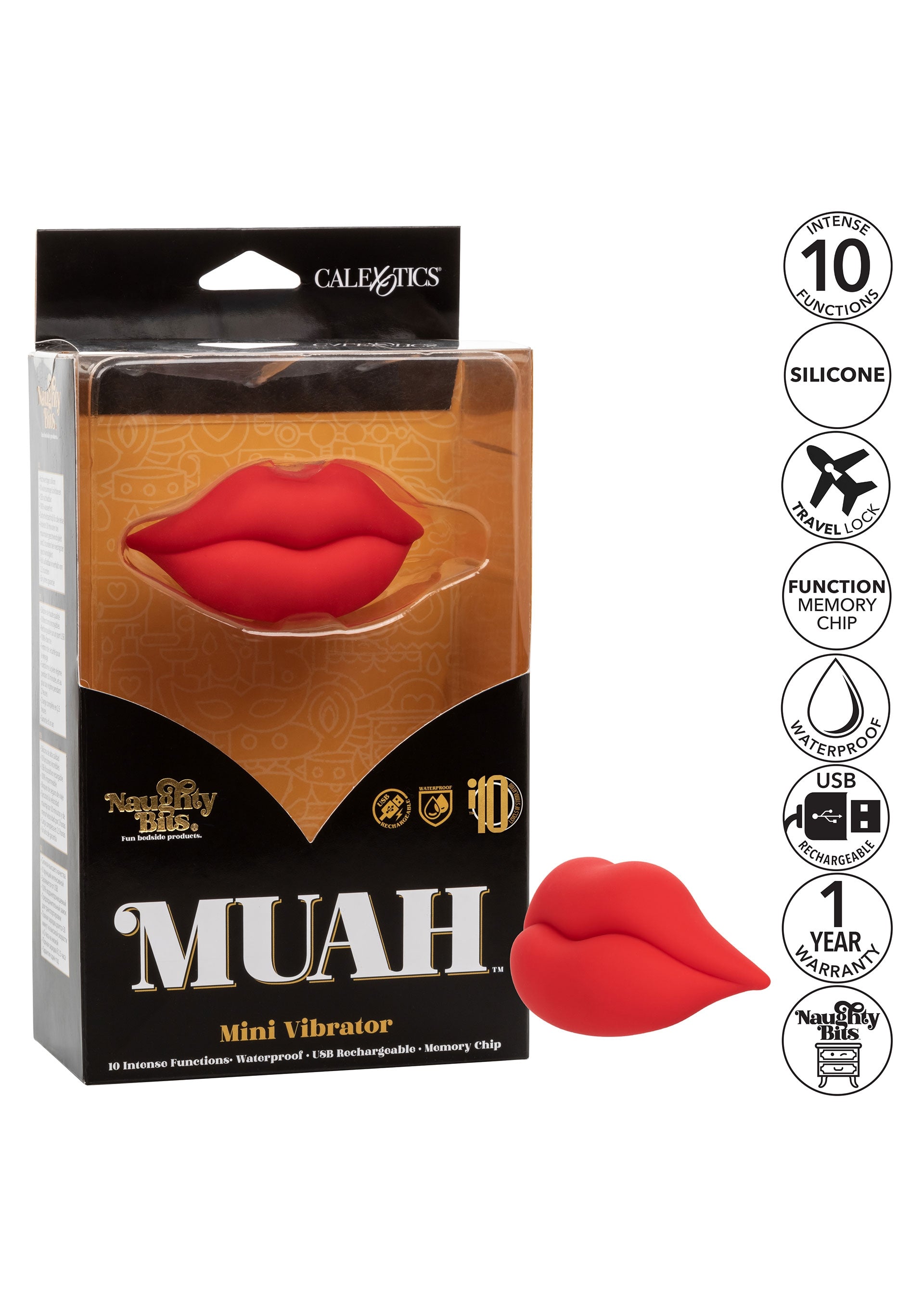 Mini Vibro Lèvres vibrantes Muah 10 Vibrations