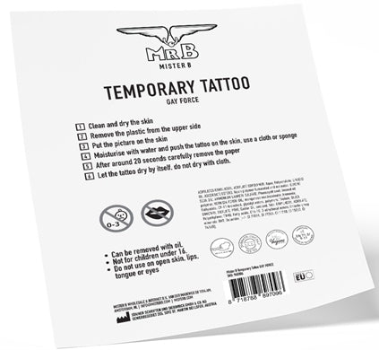Tatouage éphémère GAY FORCE 10 x 15cm