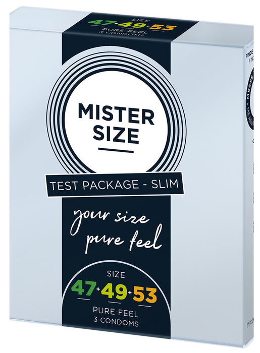 Préservatifs Mister Size Échantillon 3 tailles 47, 49 et 53mm x3