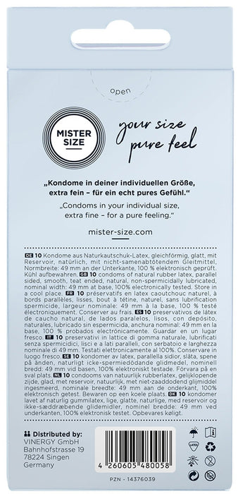 Préservatifs Mister Size 49mm x10