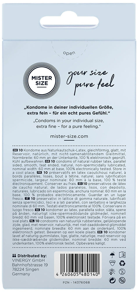 Préservatifs Mister Size 60mm x10