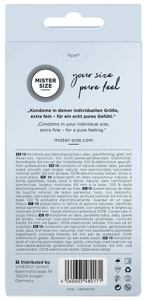 Préservatifs Mister Size 64mm x10