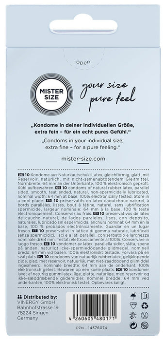 Préservatifs Mister Size 64mm x10