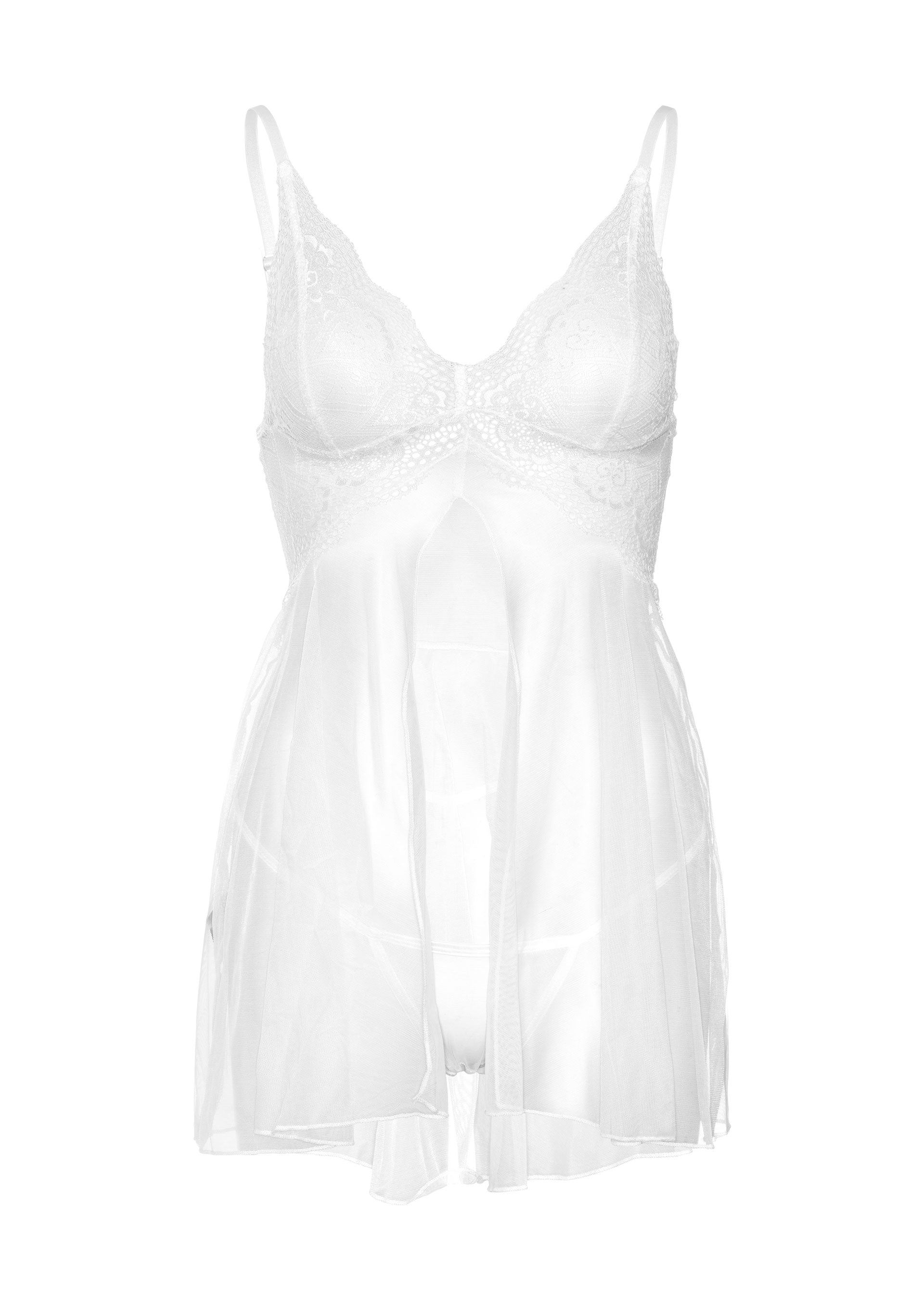 Nuisette String Babydoll Blanc