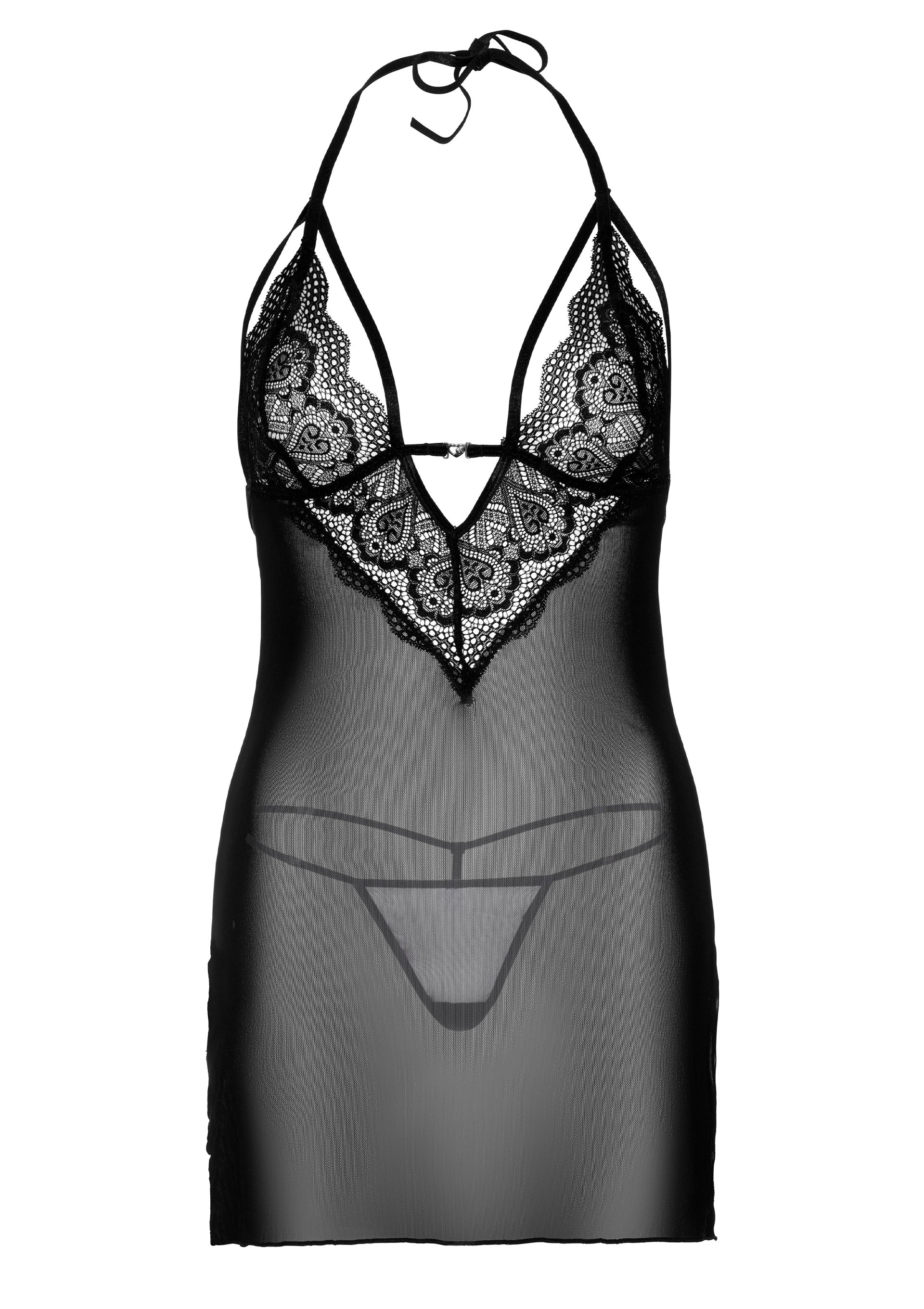 Nuisette String Strappy Lace Noir