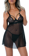 Nuisette String Underwire Sheer Noir