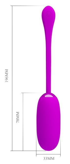 Oeuf vibrant Julius Pretty Love 7.8 x 3.3 cm Violet