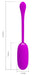 Oeuf vibrant Julius Pretty Love 7.8 x 3.3 cm Violet