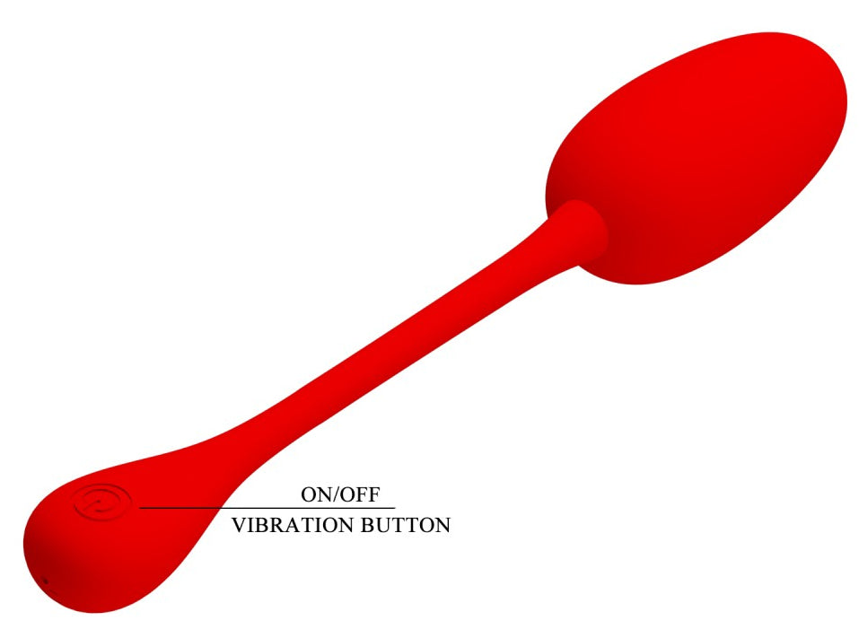 Oeuf Vibrant Knucker 7 x 3.3cm Rouge