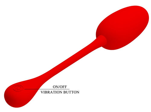 Oeuf Vibrant Knucker 7 x 3.3cm Rouge