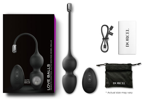 Oeuf vibrant Love Balls Dorcel 9 x 3.5cm Noir