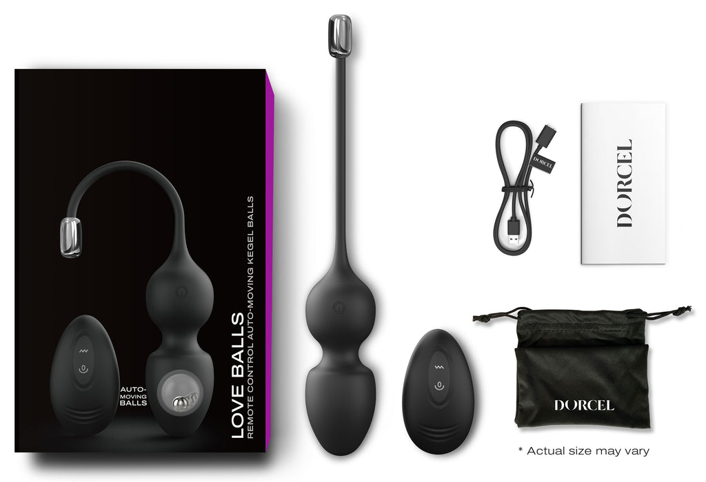 Oeuf vibrant Love Balls Dorcel 9 x 3.5cm Noir