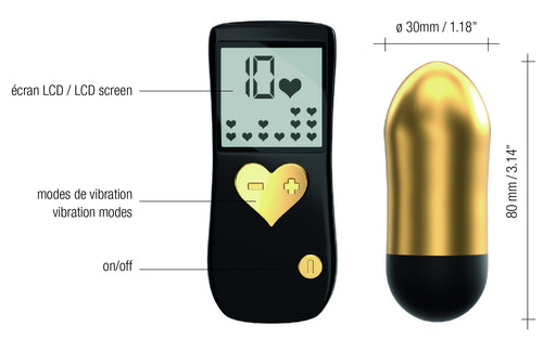 Oeuf Vibrant sans fil Cry Baby 7.5 x 3 cm Gold