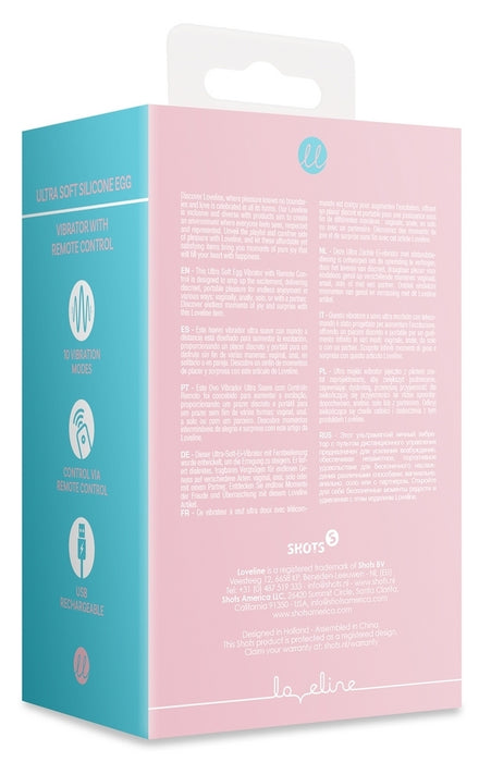 Oeuf vibrant sans fil Egg Soft Vibrator 8 x 3.3 cm Rose
