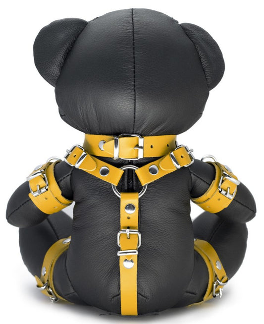 Ours en cuir Bendy The Bdsm Teddy Bear Jaune