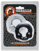 Oxballs ULTRABALLS 2 Pack Cockring Black-Clear