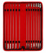 Pack 13 Tiges d'urètre Ovalund Bud 26 cm - Diamètres 2 à 14mm