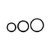 Pack 3 cockrings Silicone Noir